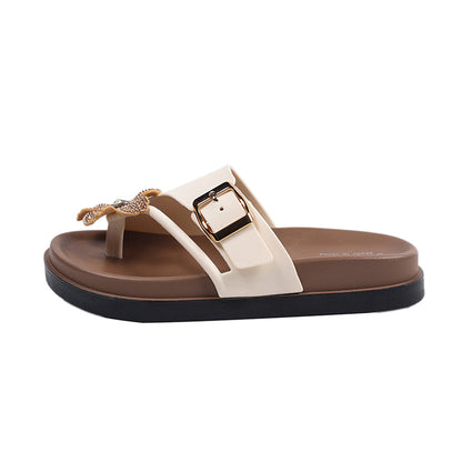 Bexley | Women’s Orthopedic Rhinestone Buckle Slide Sandals
