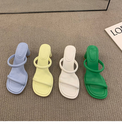 Viretta | Women’s Orthopedic Minimalist Block Heel Mule Sandals
