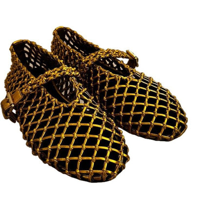 OrthoCare Woven Mesh Mary Jane Flat Shoes