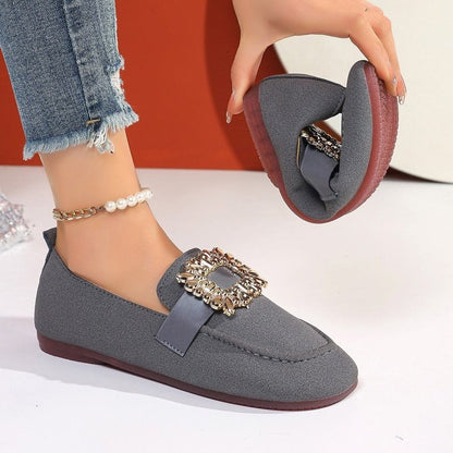 OrthoCare | Crystal Buckle Slip-On Loafers
