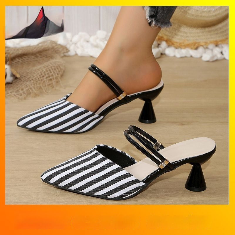 OrthoCare | Pointed Toe Slingback Kitten Heels