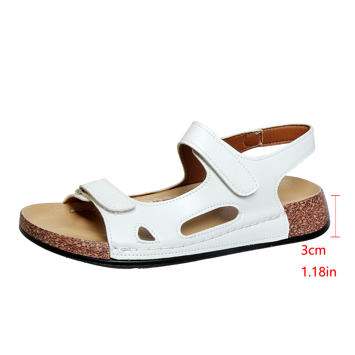 OrthoCare Double Buckle Cork Footbed Comfort Sandals