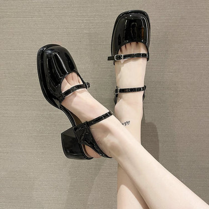 OrthoCare Mary Jane Shoes - Korean Style, Thick And Unique Heel
