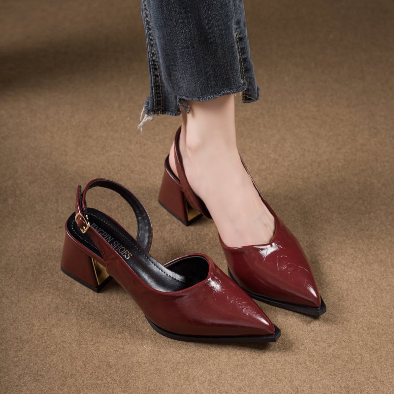 Paolina | Women’s Orthopedic Pointed Toe Slingback Block Heel Pumps