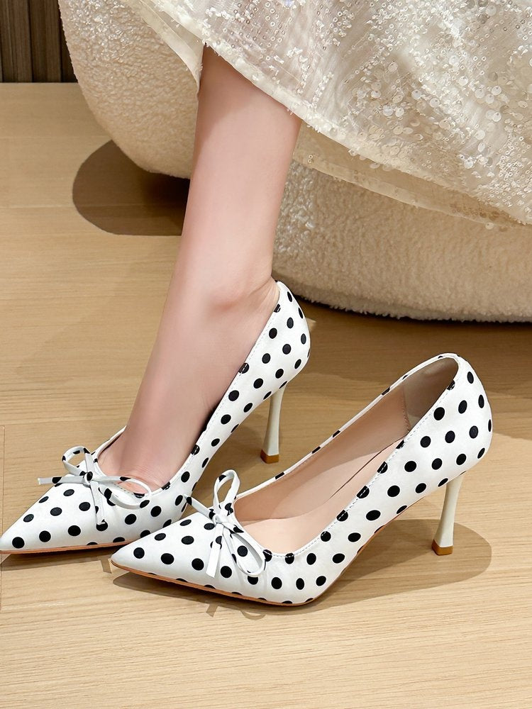 Brietta | Women’s Orthopedic Polka Dot Pointed Toe Heels