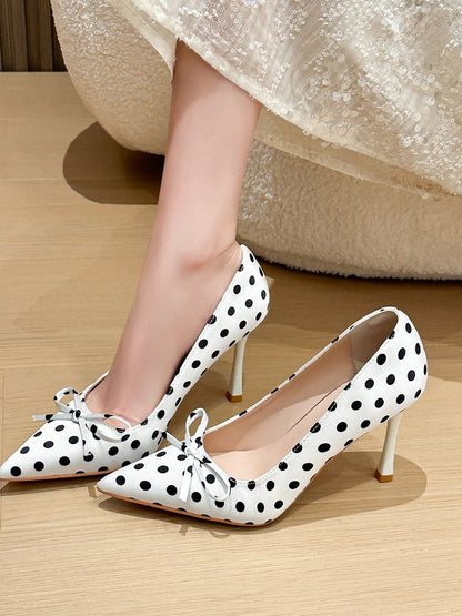 Brietta | Women’s Orthopedic Polka Dot Pointed Toe Heels