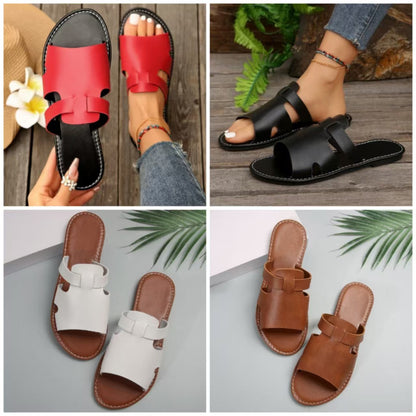 OrthoCare Plain Flat Slippers - Casual Elegance