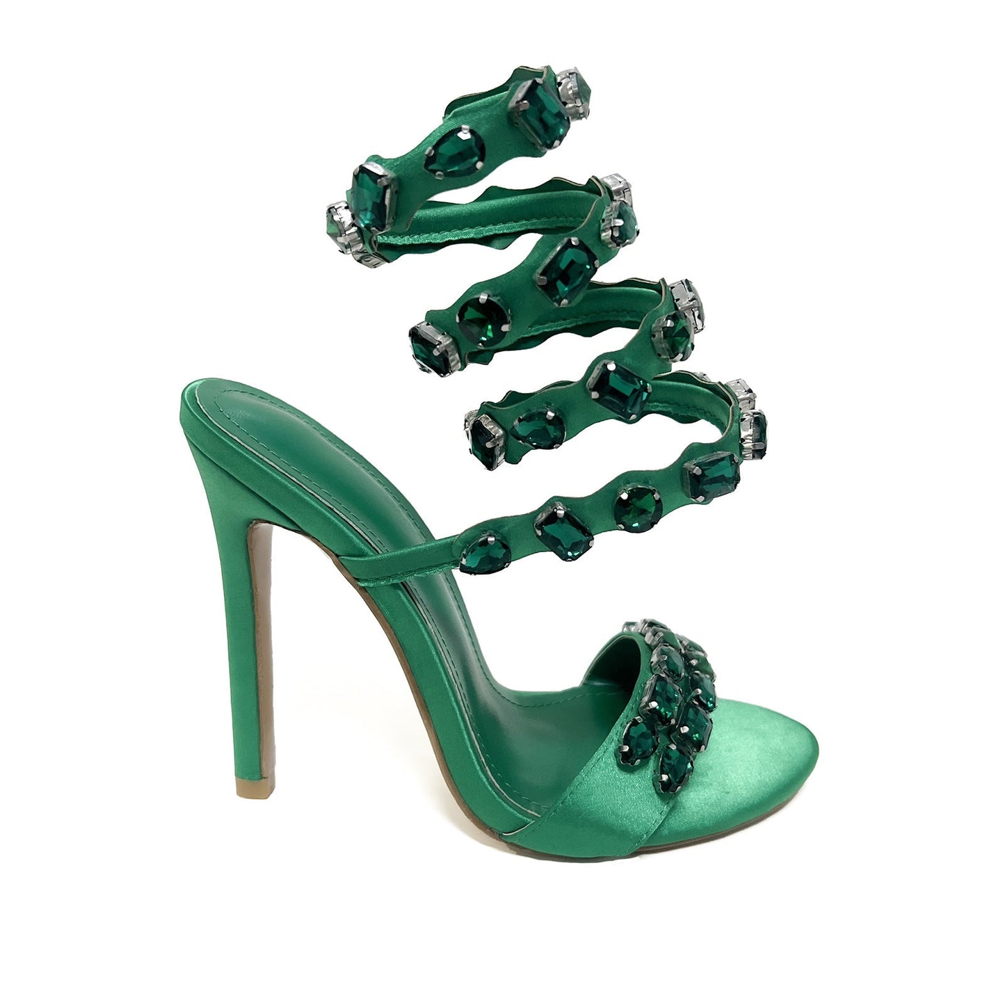 Ursella | Women’s Orthopedic Rhinestone Wraparound Stiletto Sandals