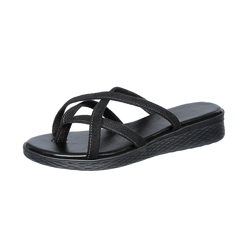 OrthoCare | Minimalist Cross Strap Platform Sandals