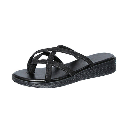 OrthoCare | Minimalist Cross Strap Platform Sandals