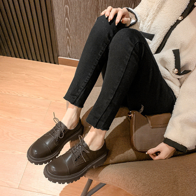 OrthoCare Leather Platform Shoes - Supportive Heel