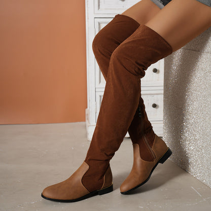 OrthoCare Over-the-Knee Suede Boots - Low Heel
