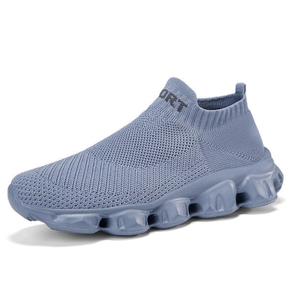 Orthopedic Air Sole Slip-On Sneakers – Breathable Knit Lightweight Comfort Walking Shoes