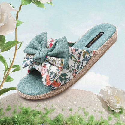 Jaselle | Women’s Orthopedic Floral Bow Slide Sandals