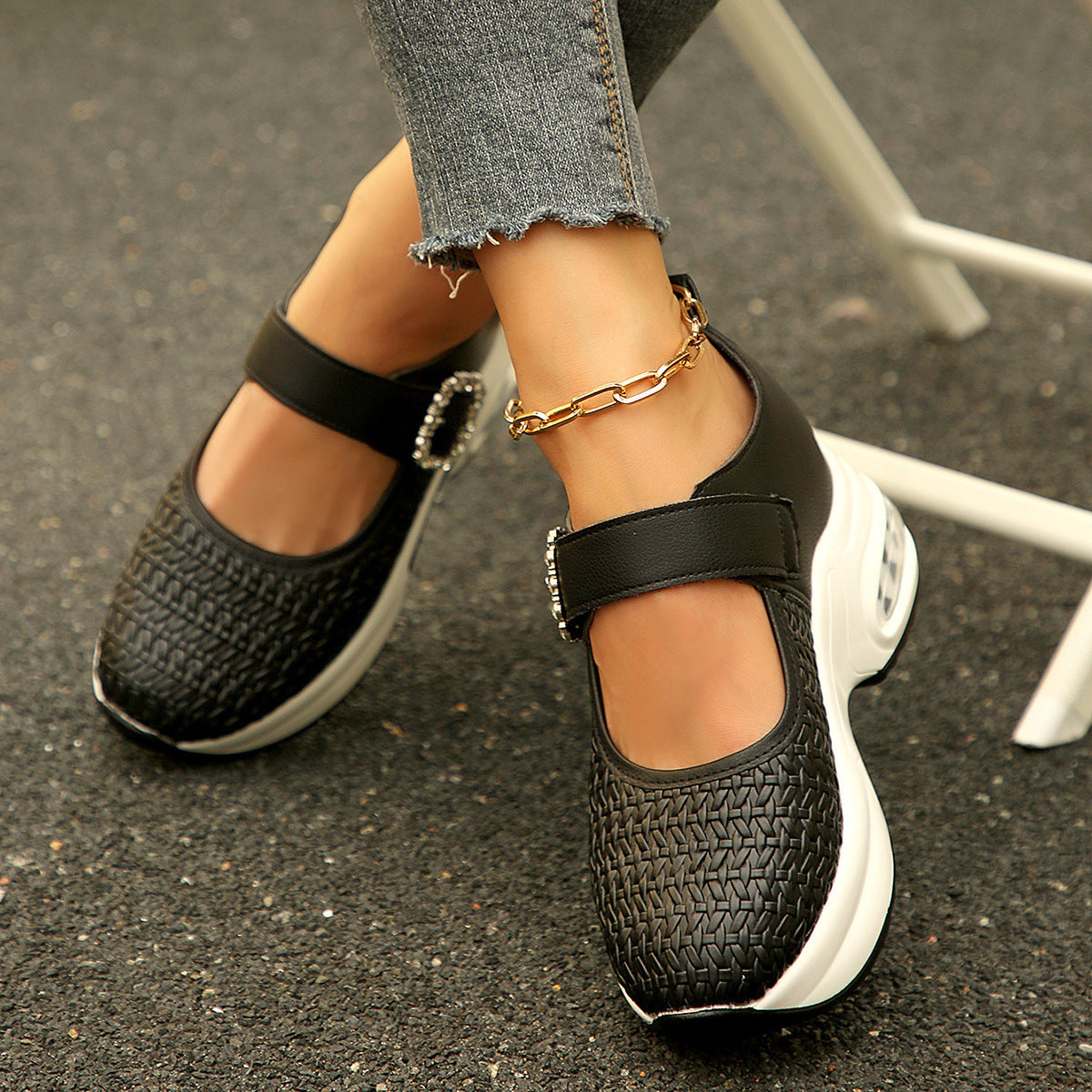 OrthoCare Woven Wedge Shoes - Breathable Support