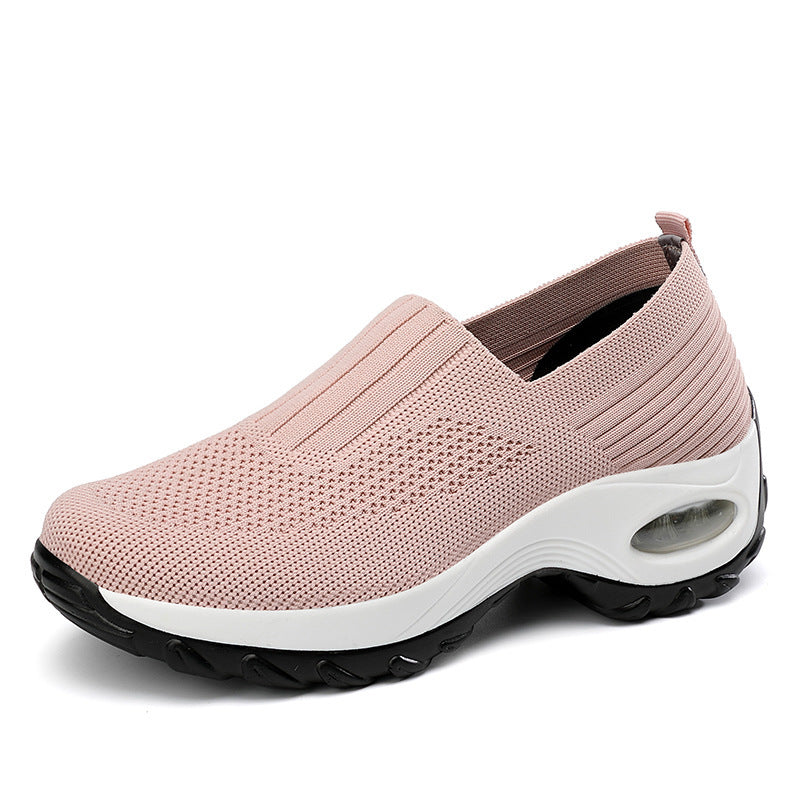 OrthoCare Women’s Air Cushion Slip-On Sneakers – Lightweight Support Walking Shoes