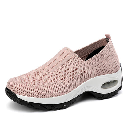 OrthoCare Women’s Air Cushion Slip-On Sneakers – Lightweight Support Walking Shoes