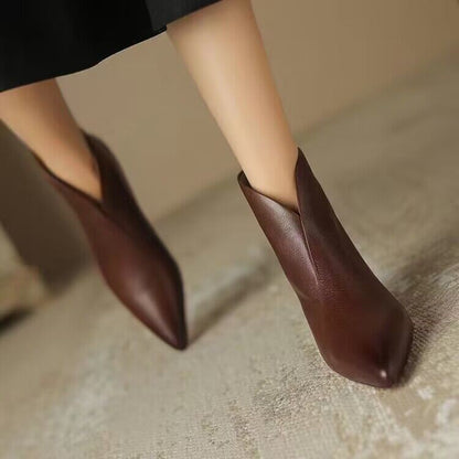 OrthoCare Chic French-Style Kitten Heel Ankle Boots