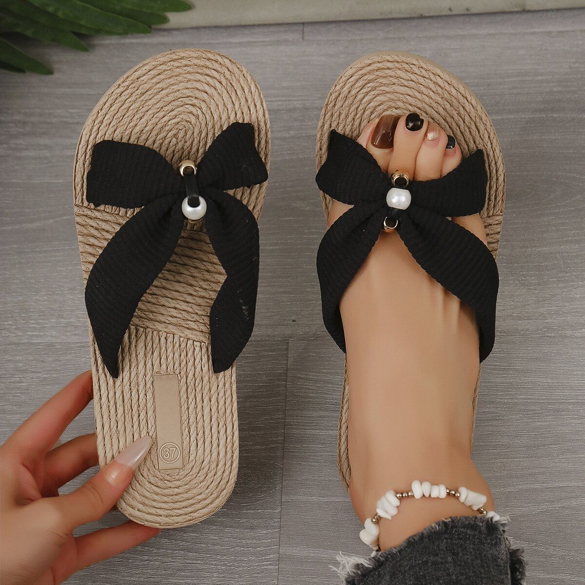 Quinette | Women’s Orthopedic Bow Knot Platform Slide Sandals