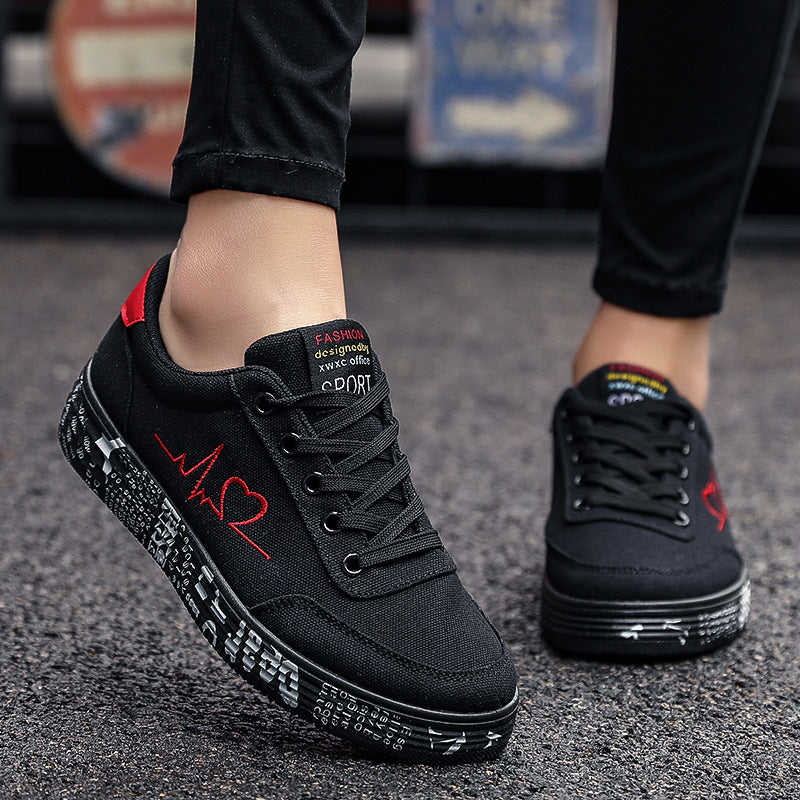 OrthoCare Love Print Canvas Shoes For Couples - Unique And Trendy