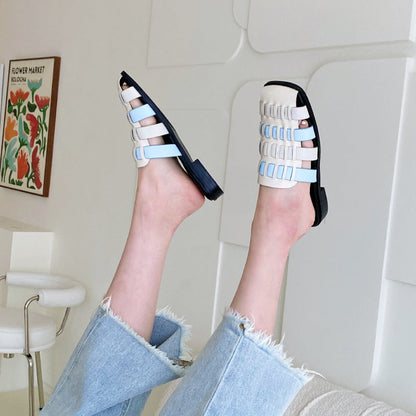 Zarina | Women’s Orthopedic Woven Cutout Slide Sandals