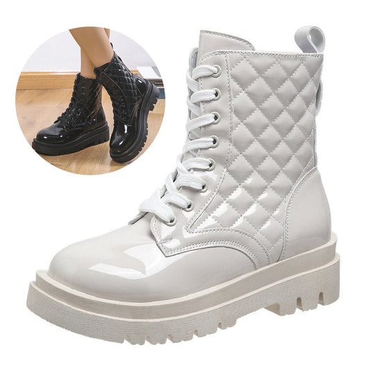 OrthoCare Quilted Platform Boots - Thick Heel