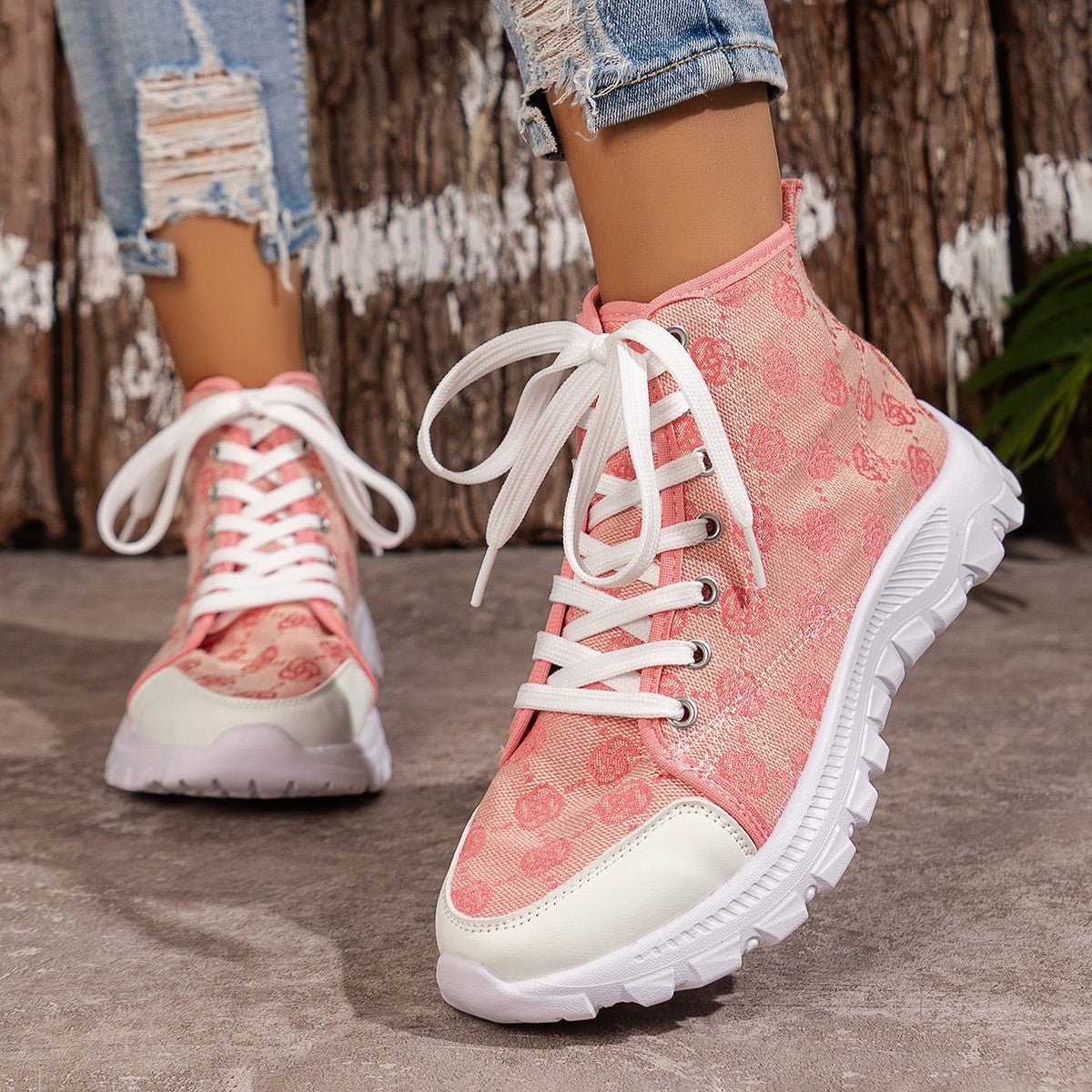 Rose | Orthopedic Casual Lace-Up Ankle Sneakers