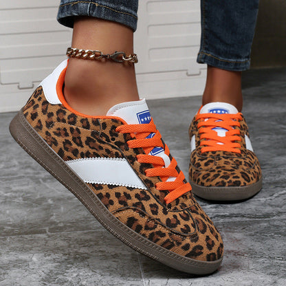 OrthoCare Leopard Print Flat Sneakers - Unique And Comfortable Style