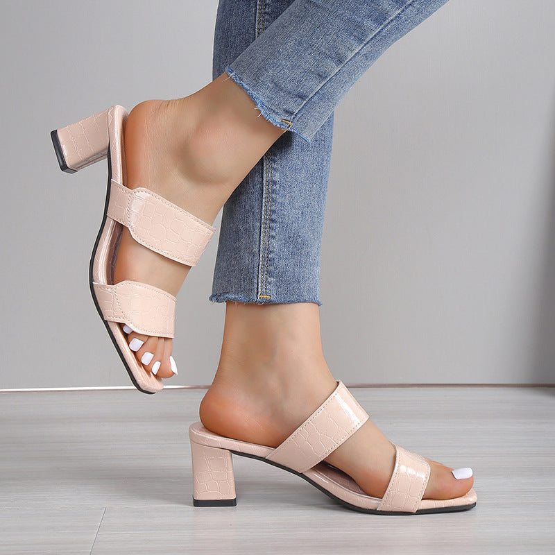 Xiomara | Women’s Orthopedic Block Heel Mule Sandals