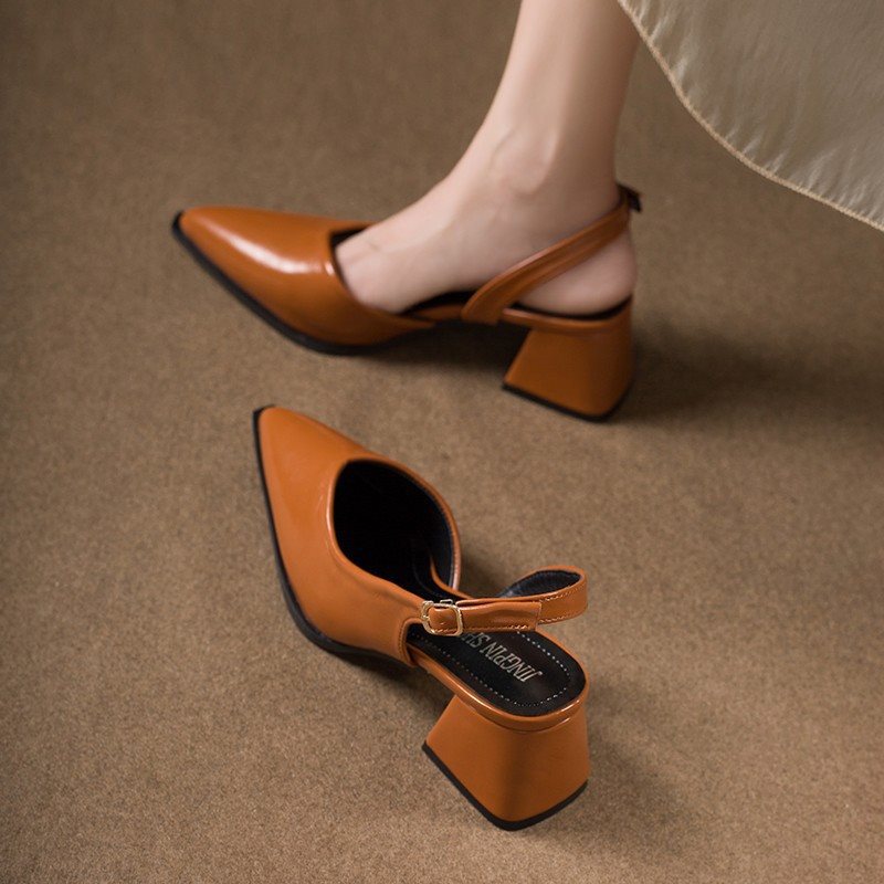 Paolina | Women’s Orthopedic Pointed Toe Slingback Block Heel Pumps