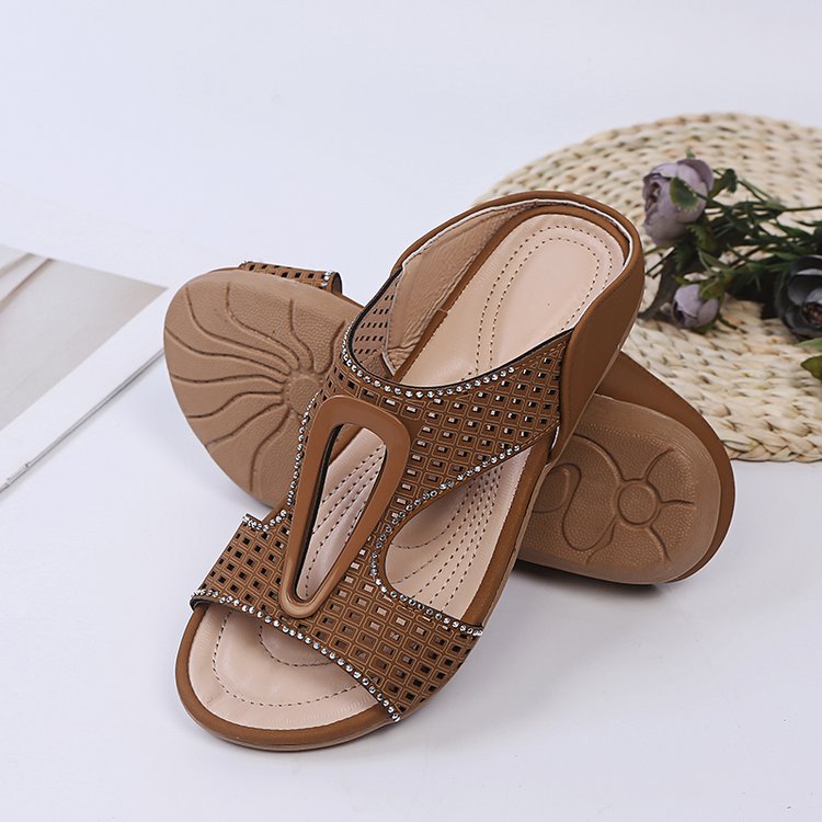 Brynna | Women’s Orthopedic Cutout Comfort Block Heel Sandals