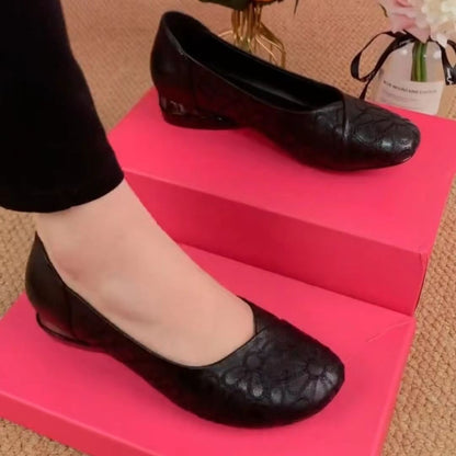 OrthoCare | Floral Lace Round Toe Ballet Flats