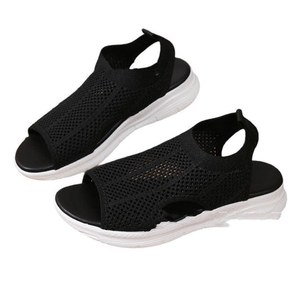 Quiana | Women’s Orthopedic Breathable Knit Peep Toe Sandals