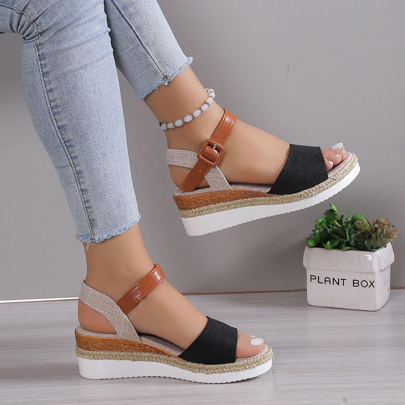 Daciana | Women’s Orthopedic Espadrille Strap Wedge Sandals