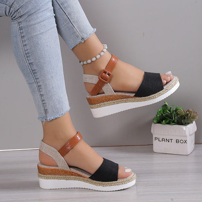 Daciana | Women’s Orthopedic Espadrille Strap Wedge Sandals