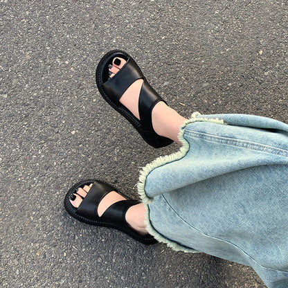 Wren | Women’s Orthopedic Cross Strap Platform Comfort Sandals