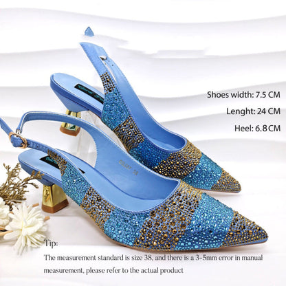 Faloura | Women’s Orthopedic Rhinestone Slingback Kitten Heels