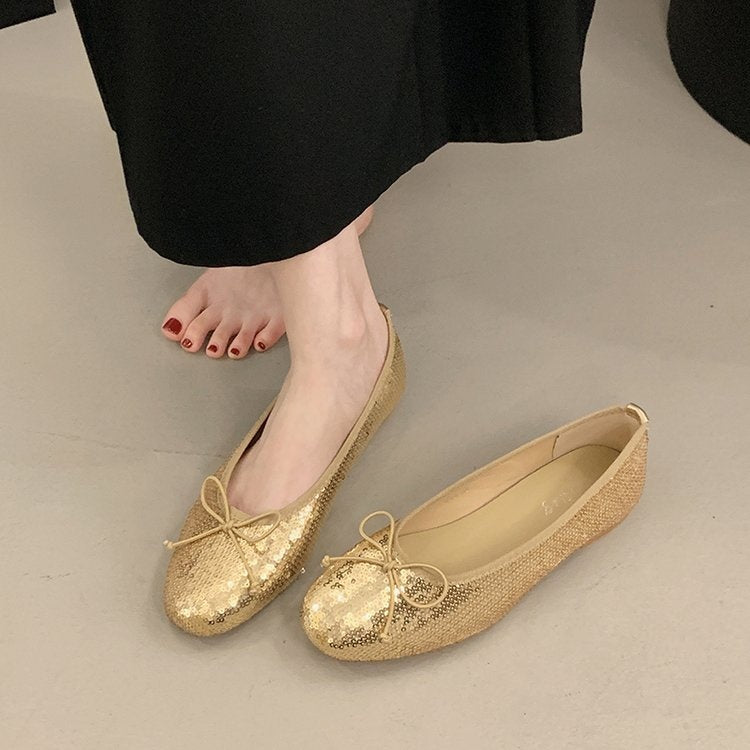 Arielle | Women’s Orthopedic Metallic Ballet Flat Shoes