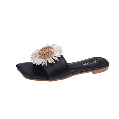 Ravena | Women’s Orthopedic Daisy Accent Comfort Slide Sandals
