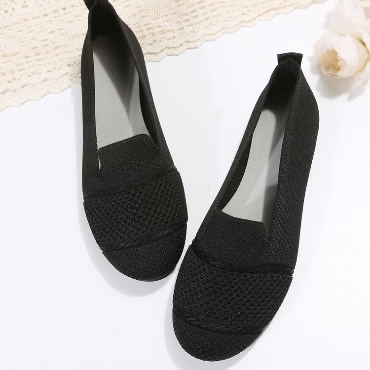 OrthoCare Women’s Knit Ballet Flats – Lightweight Breathable Comfort Slip-On Shoes