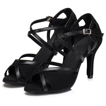 OrthoCare Unique Black Stiletto Heels For Latin Dance And Ballroom