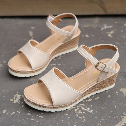 OrthoCare Wedge Heel Sandals With Buckle - Summer