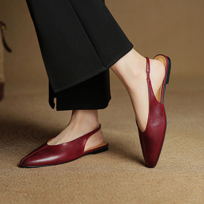 OrthoCare Pointed Toe Slingback Flat Mules
