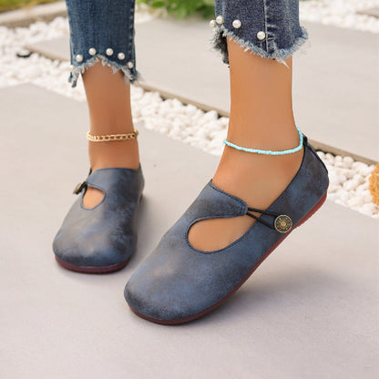 OrthoCare Women’s Vintage Mary Jane Flats – Soft Comfort Everyday Walking Shoes