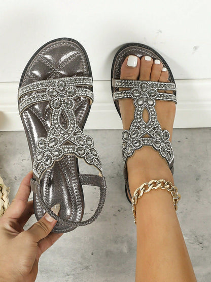 Nayeli | Women’s Orthopedic Rhinestone Gladiator Comfort Sandals
