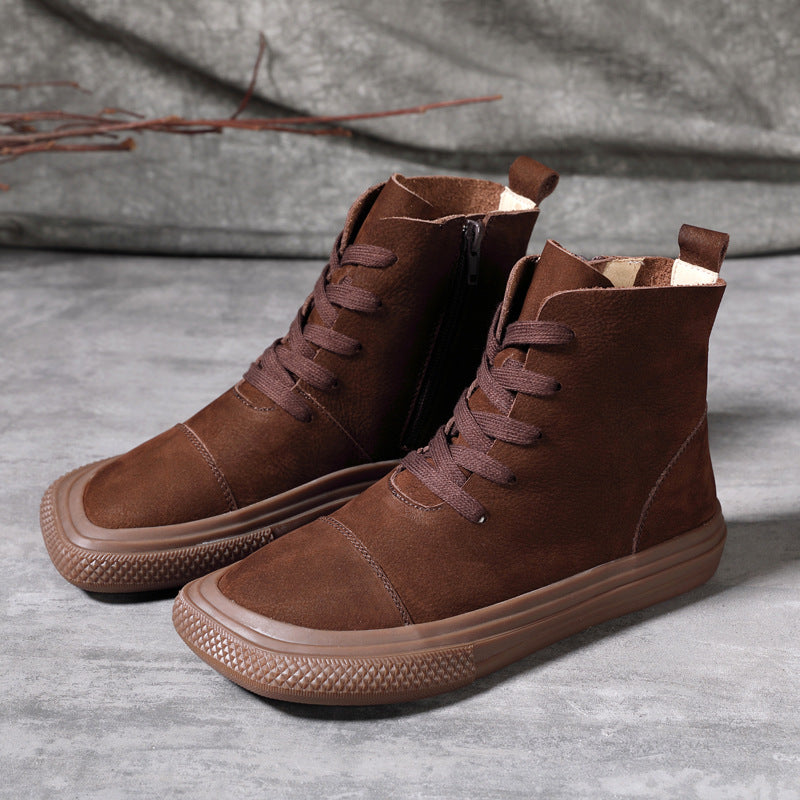OrthoCare Cowhide Casual Shoes - Square Toe Comfort