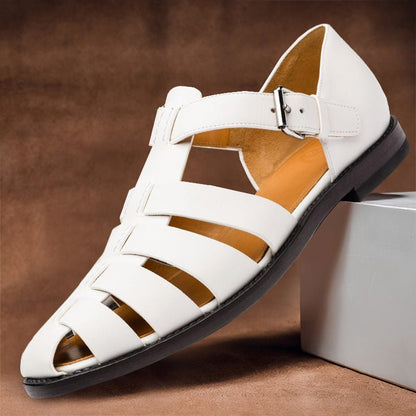 Alec | Orthopedic Leather Fisherman Sandals with Buckle Strap