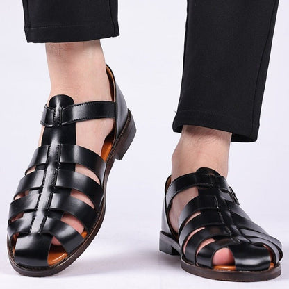 Alec | Orthopedic Leather Fisherman Sandals with Buckle Strap