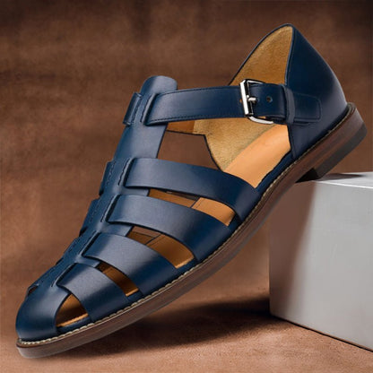 Alec | Orthopedic Leather Fisherman Sandals with Buckle Strap