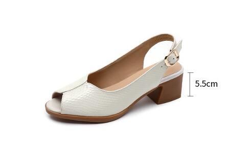 Caroline | Orthopedic Slingback Block Heel Sandals – Peep-Toe Everyday Elegance